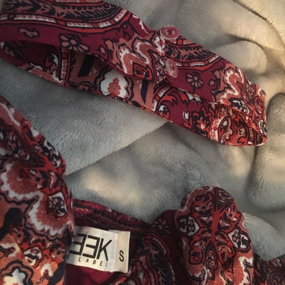 LF Seek Floral Romper With Choker SOLD - Picture 3 of 5